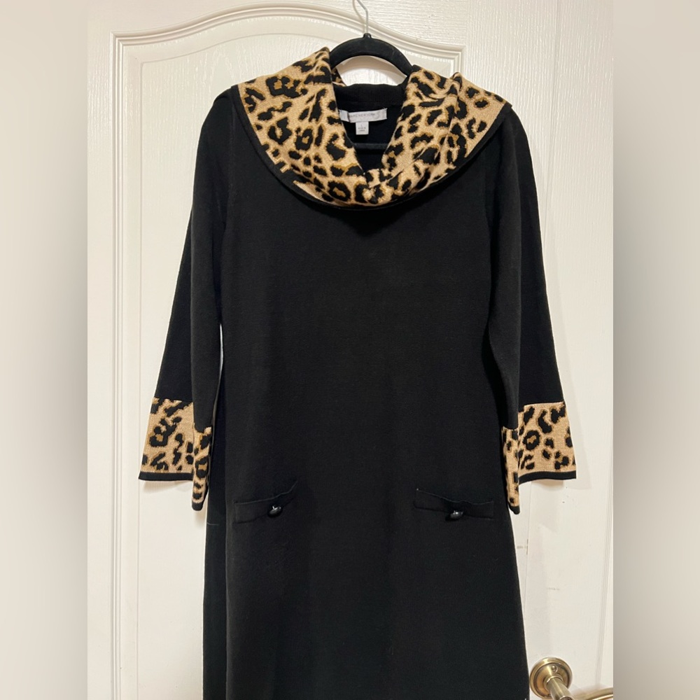Beautiful leopard dress/sweater.Perfect for winter, Marc New York -Andrew Marc
